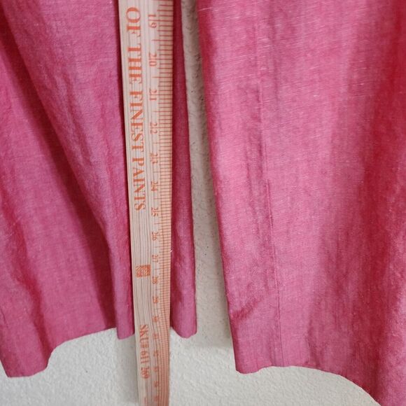 LOUIS FERAUD Women's Linen Virgin Wool Blend Straight Leg Knit Pants SIZE 12 EUC - Picture 7 of 12